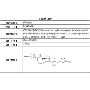头孢特仑酸 Cefteram 82547-58-8
