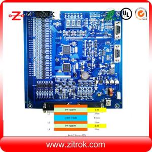 Blue soldermask 52um copper 4Layer board with Assembly service