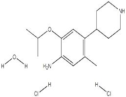 5-甲基-2-(1-甲基乙氧基)-4-(4-哌啶)-苯胺二盐酸盐一水合物