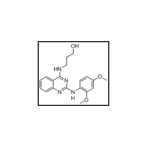 3-((2-((2,4-dimethoxyphenyl)amino)quinazolin-4-yl)amino)propan-1-ol
