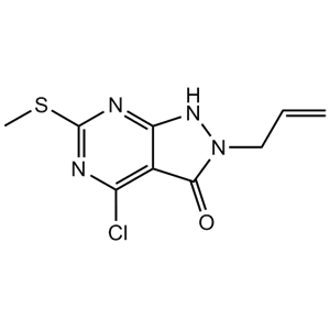 2-allyl-4-chloro-6-(methylthio)-1H-pyrazolo[3,4-d]pyrimidin-3(2H)-one