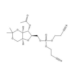 4-O-乙酰基-2,5-脱水-1,3-O-异丙亚基-6-[二(2-氰基乙基)磷酰]-D-山梨糖醇