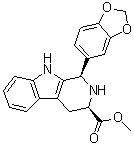 CAS 登录号：171596-41-1, (1R,3R)-1-(1,3-苯并二氧杂环戊烯-5-基)-2,3,4,9-四氢-1H-吡啶并[3,4-b]吲哚-3-羧酸甲酯