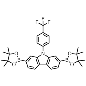 2,7-bis(4,4,5,5-tetramethyl-1,3,2-dioxaborolan-2-yl)-9-(4-(trifluoromethyl)phenyl)-9H-carbazole