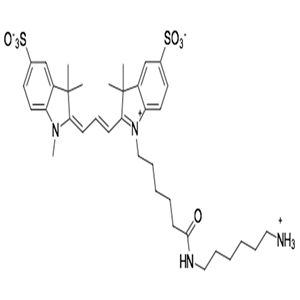 disulfo-Cy3 amine，Sulfo-Cyanine3 amine，磺化Cyanine3氨基