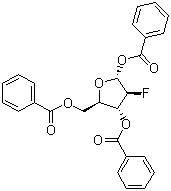CAS 登录号：97614-43-2, 2-脱氧-2-氟-1,3,5-三苯甲酰基-alpha-D-阿拉伯呋喃糖
