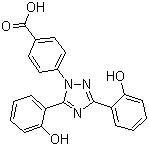 CAS 登录号：201530-41-8, 地拉罗司, 4-[3,5-二(2-羟基苯基)-1,2,4-三唑-1-基]苯甲酸