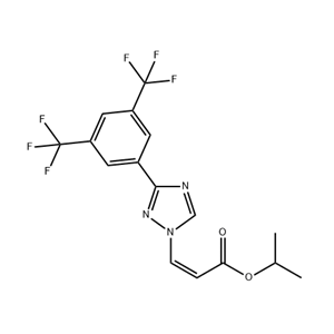 (Z)-isopropyl 3-(3-(3,5-bis(trifluoromethyl)phenyl)-1H-1,2,4-triazol-1-yl)acrylate