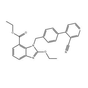 2-乙氧基-1-[[(2'-腈基连苯-4-取代)甲基]苯并咪唑]-7-羧酸乙酯