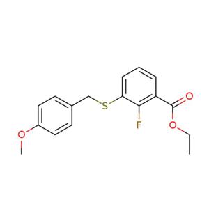 2-氟-3-((对甲氧基苄基)硫基)苯甲酸乙酯