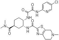 CAS 登录号：480449-70-5, 伊多塞班, N-(5-氯-2-吡啶基)-N'-[(1S,2R,4S)-4-[(二甲基氨基)甲酰基]-2-[[(4,5,6,7-四氢-5-甲基噻唑并[5,4-c]吡啶-2-基)甲酰]氨基]环己基]乙二酰胺