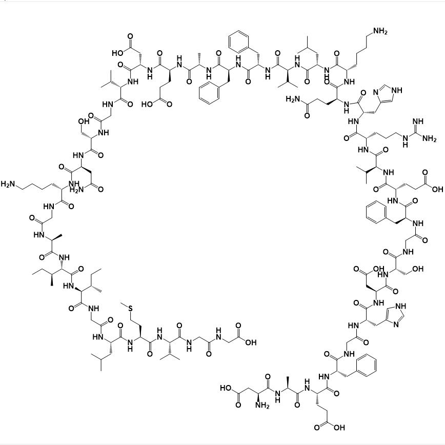 β-Amyloid (1-38), mouse, rat 186359-66-0.png