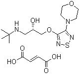 CAS 登录号：26921-17-5, (S)-马来酸噻吗洛尔, (S)-3-[3-(叔丁基氨基)-2-羟基丙氧基]-4-吗啉基-1,2,5-噻二唑马来酸盐