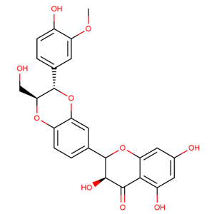 (2R,3R)-3,5,7-三羟基-2-((2R,3R)-3-(4-羟基-3-甲氧基苯基)-2-(羟甲基)-2,3-二氢苯并[b] [1,4]二氧杂环己烯-6-基)苯并二氢吡喃-4-酮
