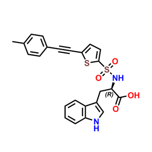 (R)-3-(1H-吲哚-3-基)-2-(5-(对甲苯基炔基)噻吩-2-亚磺酰氨基)丙酸
