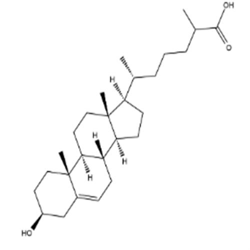 3β-hydroxy-5-Cholestenoic Acid.png
