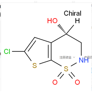 (S)-6-氯-3,4-二氢-2H-噻吩并[3,2-E]-1,2-噻嗪-4-醇 1,1-二氧化物