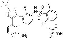 CAS 登录号：1195768-06-9, 达拉菲尼甲磺酸盐