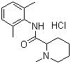 CAS 登录号：1722-62-9, 盐酸甲哌卡因, N-(2,6-二甲基苯基)-1-甲基-2-哌啶甲酰胺盐酸盐
