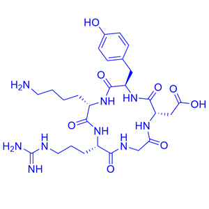 抑制剂首位环多肽c(RGDyK)/217099-14-4/鸿肽生物RGD环肽