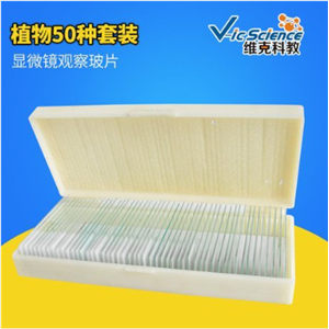 50种混合类动植物观察玻片套装显微镜观察载玻片