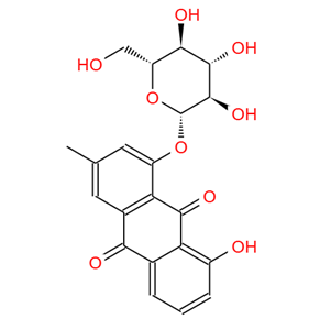 大黄酚-1-O-β-D-葡萄糖苷，4839-60-5，厂家现货直采。