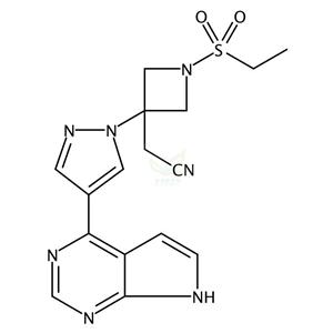 1-(乙基磺酰基)-3-[4-(7H-吡咯并[2,3-d]嘧啶-4-基)-1H-吡唑-1-基]-3-氮杂环丁烷乙腈  1187594-09-7 