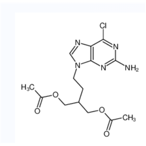 9-(4-乙酰氧基-3-乙酰氧甲基丁基)-2-氨基-6-氯嘌呤	