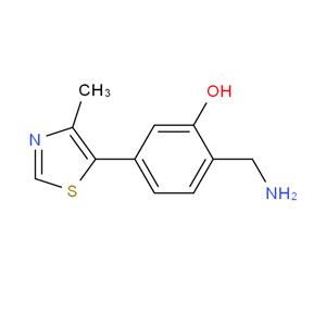 2-(氨甲基)-5-(4-甲基噻唑-5-基)苯酚