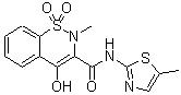 CAS 登录号：71125-38-7, 美洛昔康, 4-羟基-2-甲基-N-(5-甲基-2-噻唑)-2H-1,2-苯并噻嗪-3-甲酰胺 1,1-二氧化物