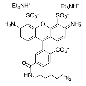 6-AF488 C6 N3，1200693-84-0，6-AF488 叠氮己酰胺，可用于测定固定化DIBO基团的反应性