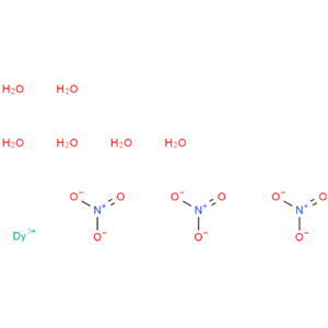 六水硝酸镝；Dysprosium nitrate hexahydrate；35725-30-5；外观：白色至黄色固体，易溶于水，有潮解性，密闭保存。可提供大包装，按需分装！