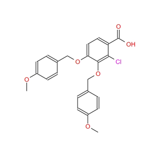 2-氯-3,4-双((4-甲氧基苄基)氧基)苯甲酸