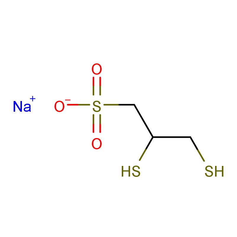 4076-02-2 2,3-二巯基丙磺酸钠 结构式图片