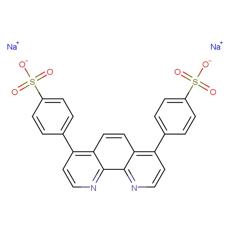 52746-49-3 水合红菲绕啉二磺酸钠 结构式图片