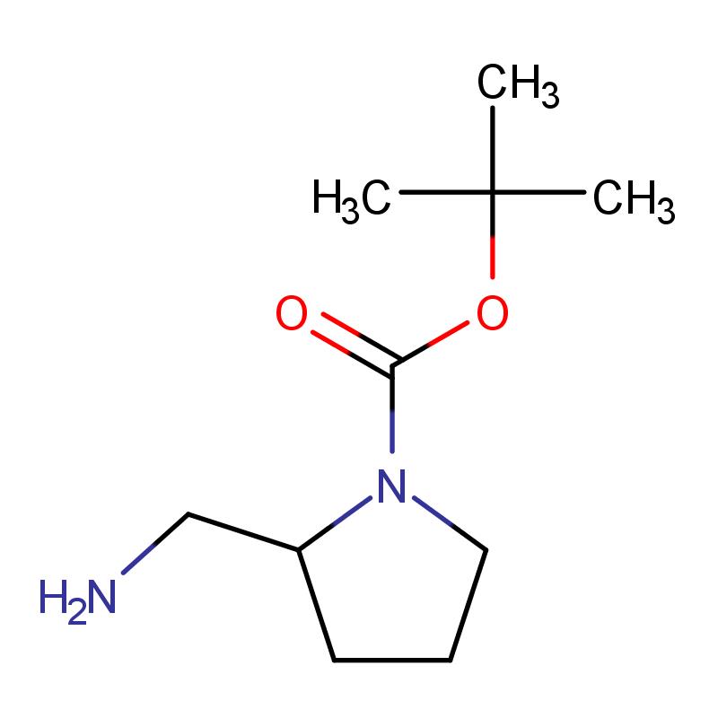 259537-92-3 (R)-2-(氨甲基)-1-BOC-吡咯烷 结构式图片