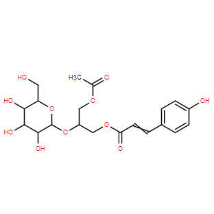 (S)-3-乙酰氧基-2-(((2R,3R,4S,5S,6R)-3,4,5-三羟基-6-(羟甲基)四氢-2H-吡喃-2-基)氧基)丙基 (E)-3-(4-羟苯基)丙烯酸酯