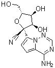 CAS 登录号：1191237-69-0, 2-C-(4-氨基吡咯并[2,1-f][1,2,4]三嗪-7-基)-2,5-脱水-D-阿卓糖甲腈