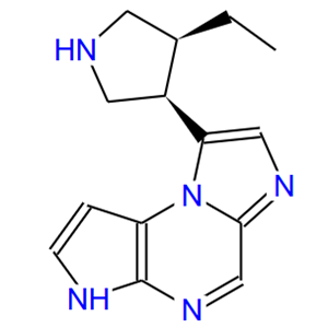 8-((3R,4S)-4-乙基吡咯烷-3-基)-3H-咪唑并[1,2-A]吡咯并[2,3-E]吡嗪；1708997-43-6