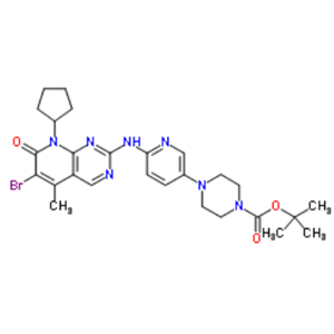 4-[6-[(6-溴-8-环戊基-7,8-二氢-5-甲基-7-氧代吡啶并[2,3-D]嘧啶-2-基)氨基]-3-吡啶基]-1-哌嗪羧酸叔丁酯