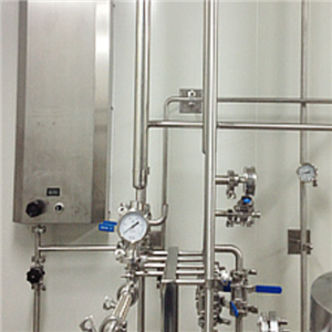 卫生级管中管式换热器 流量 0~1000lph 85℃ 冷却到40℃