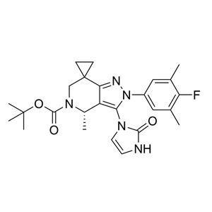 叔丁基 (4'S)-2'-(4-氟-3,5-二甲基苯基)-4'-甲基-3'-(2-氧代-2,3-二氢-1H-咪唑-1-基)-2',4'-二氢螺环[环丙烷-1,7'-吡唑并[4,3-c]吡啶]-5'(6'H)-羧酸酯