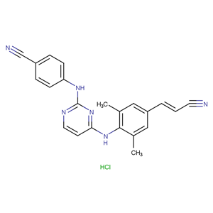 4-{[4-({4-[(E)-2-氰基乙烯基]-2,6-二甲基苯基} 氨基)-2-嘧啶基]氨基}苯甲腈盐酸盐(1:1)