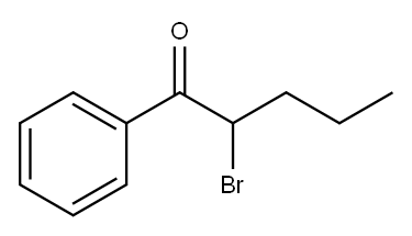 2-bromo-1-phenyl-pentan-1-one structure