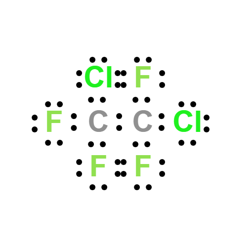 c2cl2f4 lewis structure