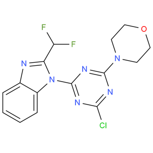 4-(4-氯-6-(2-(二氟甲基)-1H-苯并[d]咪唑-1-基)-1,3,5-三嗪-2-基)吗啉