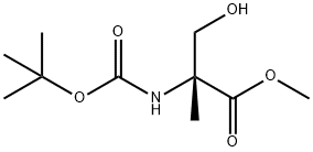 (R)-Methyl 2-((tert-butoxycarbonyl)aMino)-3-hydroxy-2-Methylpropanoate Structure
