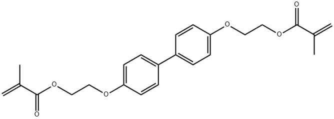 2-Propenoic acid, 2-Methyl-, [1,1'-biphenyl]-4,4'-diylbis(oxy-2,1-ethanediyl) ester (9CI) Structure