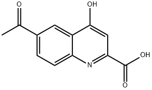 6-Acetyl-4-hydroxy-quinoline-2-carboxylic acid Structure