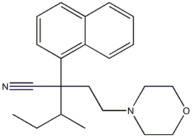 α-(1-Methylpropyl)-α-(2-morpholinoethyl)-1-naphthaleneacetonitrile Structure
